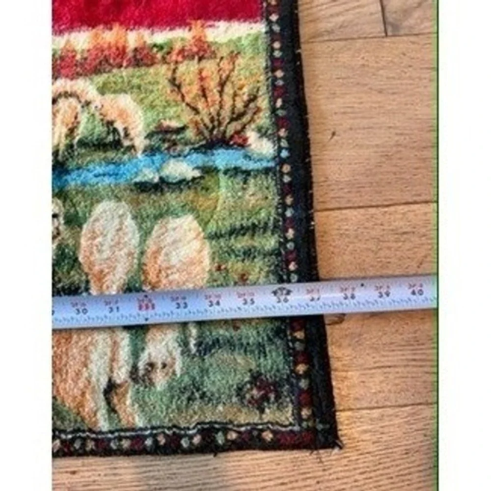 Jesus Good Shepherd Vintage Tapestry Vintage Religious Made in Lebanon (1671)